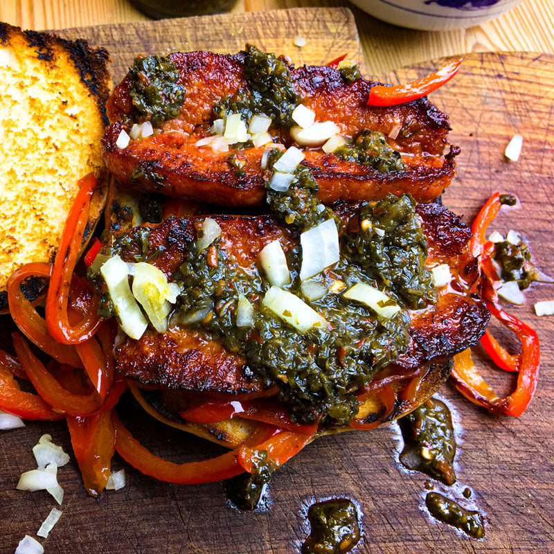 Argentinian Choripan with Chimichurri sauce