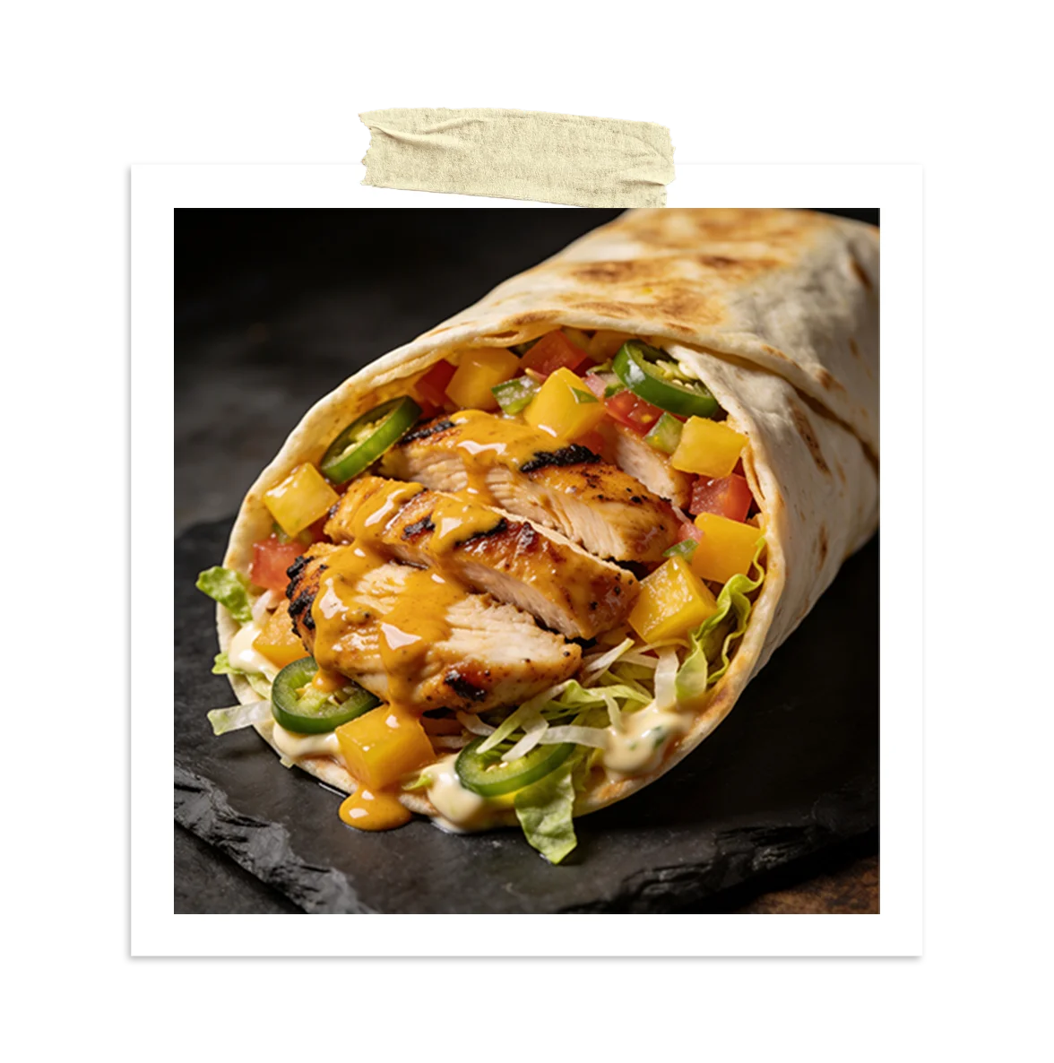 Hot Honey Mango Wrap